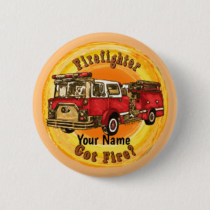 Firetruck Got Fire Firefighter pin