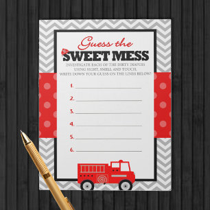 Firetruck Guess The Sweet Mess Game Answer Notepad
