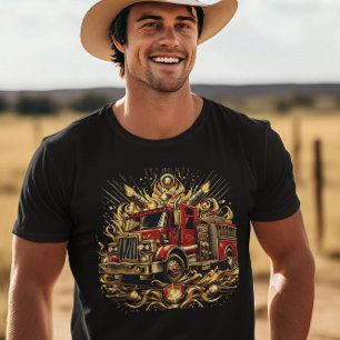 Firetruck In Flames T-Shirt
