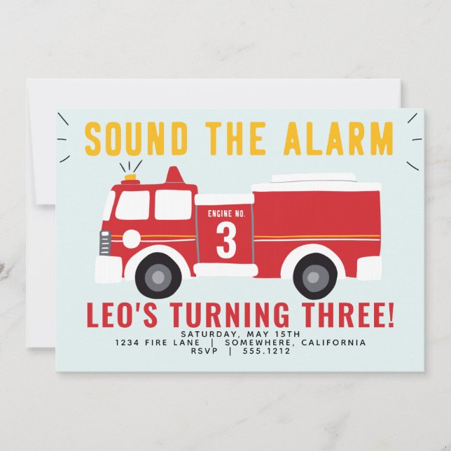 FIRETRUCK INVITE (Front)