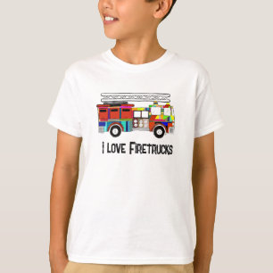 Firetruck kids firefighters first responders love T-Shirt