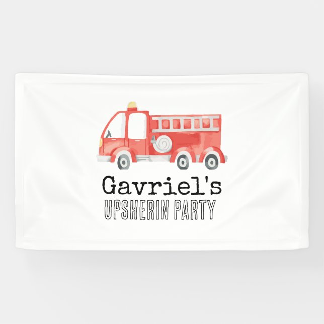 Firetruck Party Banner (Horizontal)