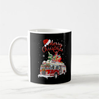 Firetruck Santa Sleigh Fireman Christmas Firefight Coffee Mug