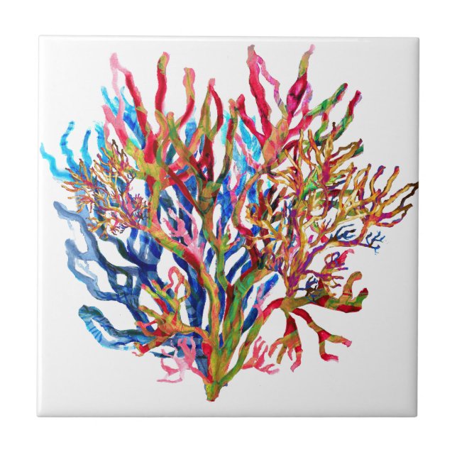 FireWater Coral Ceramic Tile (Front)
