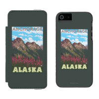 Fireweed & Mountains - Anchorage, Alaska