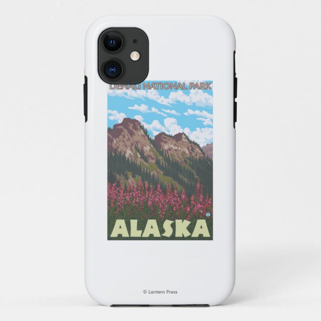 Fireweed & Mountains - Denali Nat'l Park, Case-Mate iPhone Case (Back)