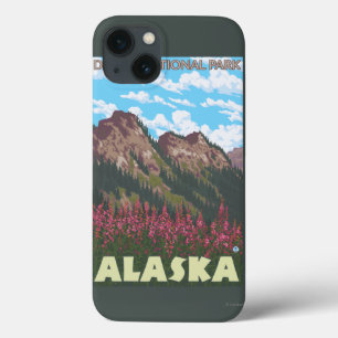 Fireweed & Mountains - Denali Nat'l Park, iPhone 13 Case