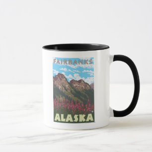 Fireweed & Mountains - Fairbanks, Alaska Mug