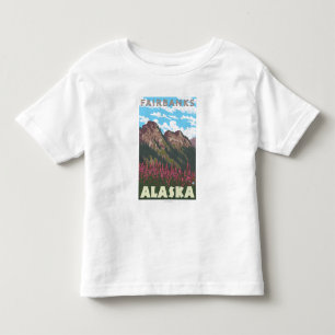 Fireweed & Mountains - Fairbanks, Alaska Toddler T-Shirt
