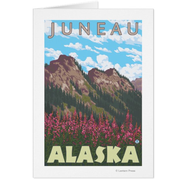 Fireweed & Mountains - Juneau, Alaska (Front)