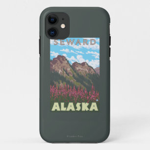Fireweed & Mountains - Seward, Alaska iPhone 11 Case
