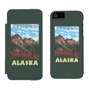 Fireweed & Mountains - Seward, Alaska Incipio Watson™ iPhone 5 Wallet Case