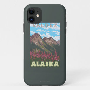 Fireweed & Mountains - Valdez, Alaska iPhone 11 Case