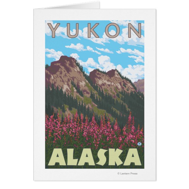 Fireweed & Mountains - Yukon, Alaska (Front)