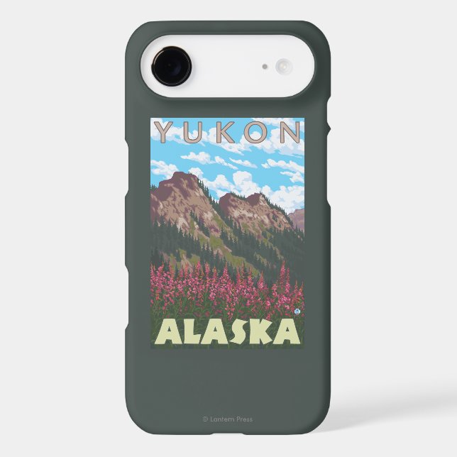 Fireweed & Mountains - Yukon, Alaska Case-Mate iPhone Case (Back)