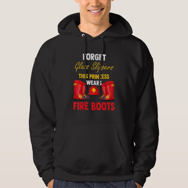 Firewomen Heroes Female Firefighter Women Fire Boo Hoodie (Front)