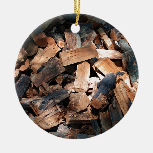 firewood ceramic ornament (Front)
