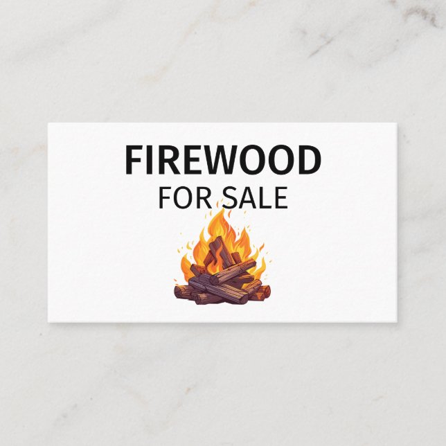 Firewood For Sale Professional Small Business  Card (Front)