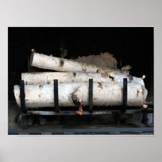 Firewood In The Hearth Poster