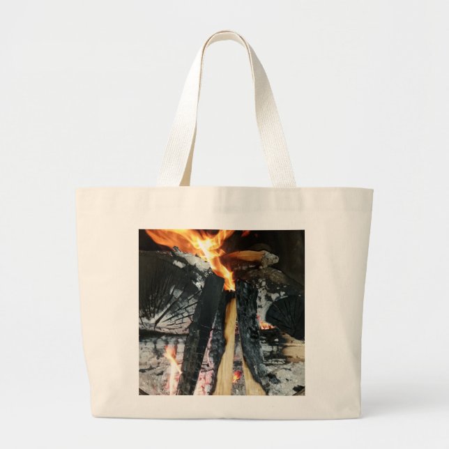 Firewood Large Tote Bag (Front)
