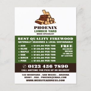 Firewood, Lumber/Timber/Wood Yard Advert Flyer