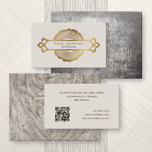 Firewood Lumberjack Tree Service Business Card