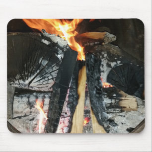 Firewood Mouse Pad