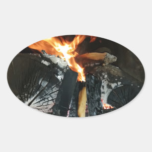 Firewood Oval Sticker