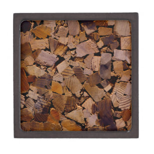 Firewood rustic cabin wood grain tree bark pattern jewellery box