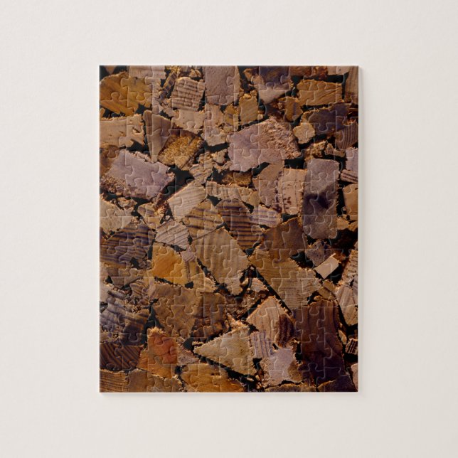 Firewood rustic cabin wood grain tree bark pattern jigsaw puzzle (Vertical)