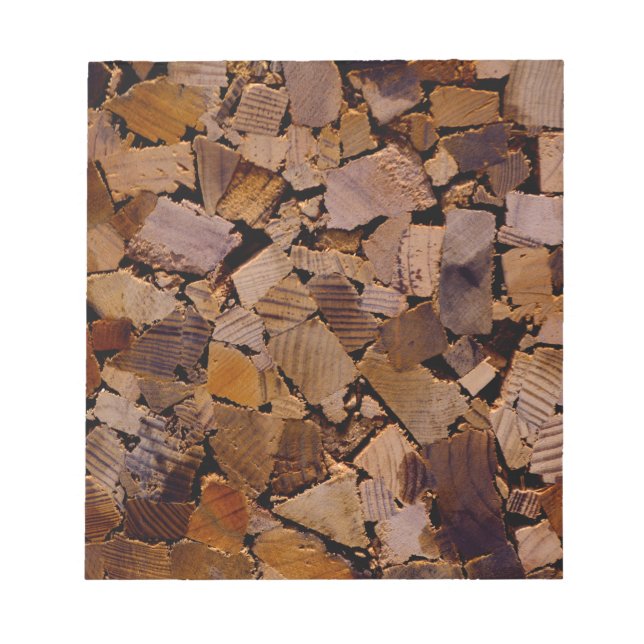 Firewood rustic cabin wood grain tree bark pattern notepad (Front)