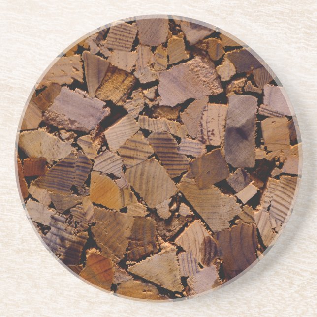 Firewood | rustic cabin | wood grain | tree  coaster (Front)