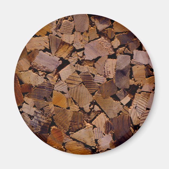 Firewood | rustic cabin | wood grain | tree  magnet (Front)