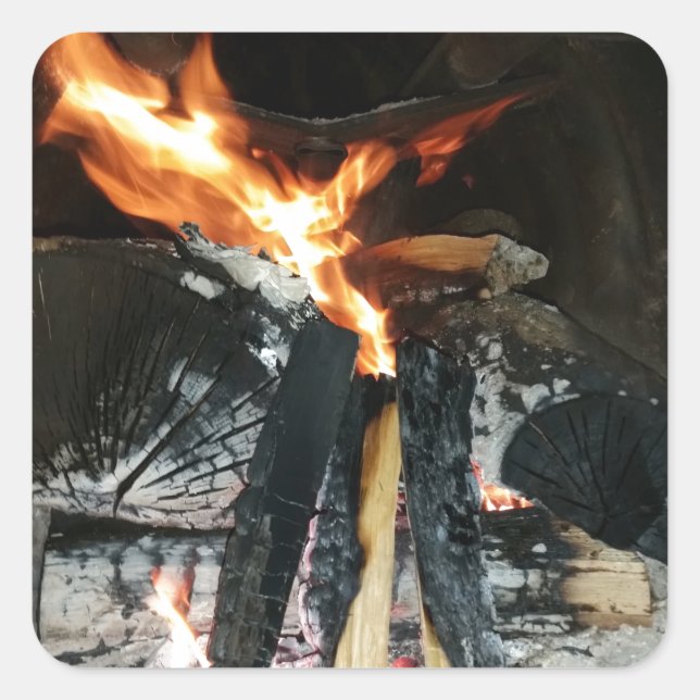 Firewood Square Sticker (Front)
