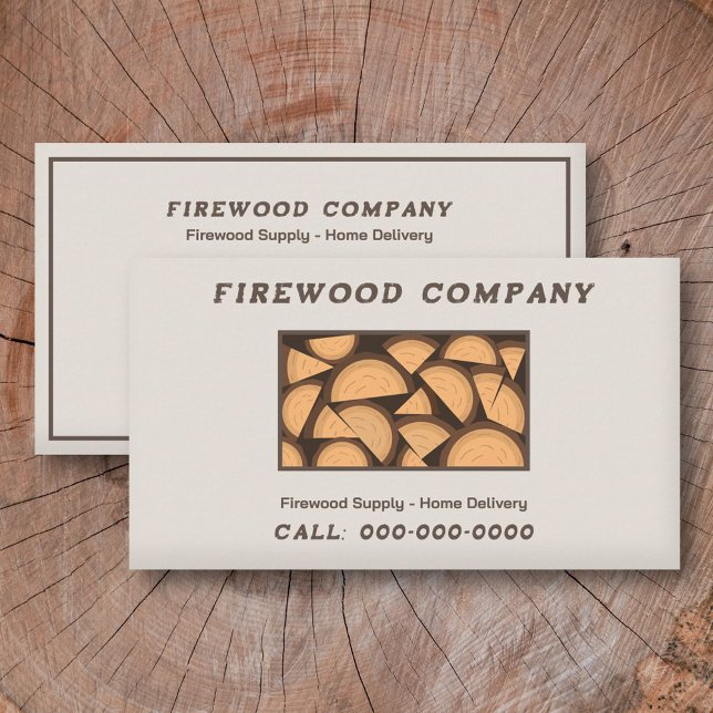 Firewood Supply & Delivery Business Card (Firewood Supply & Delivery Business Card)