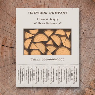 Firewood Supply & Delivery Tear Off Strips Flyer