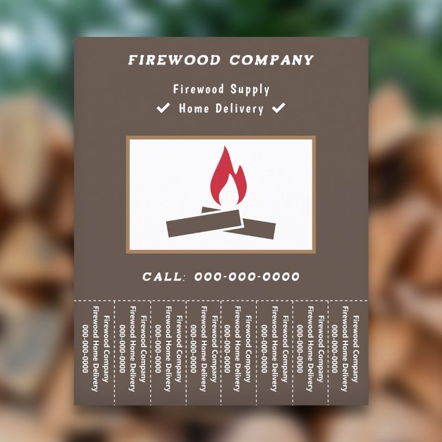 Firewood Supply Tear Off Strips Flyer (Firewood Supply Tear Off Strips Flyer)