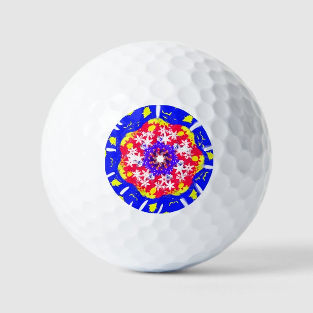 Firework 4th July style Golf Balls (Front)
