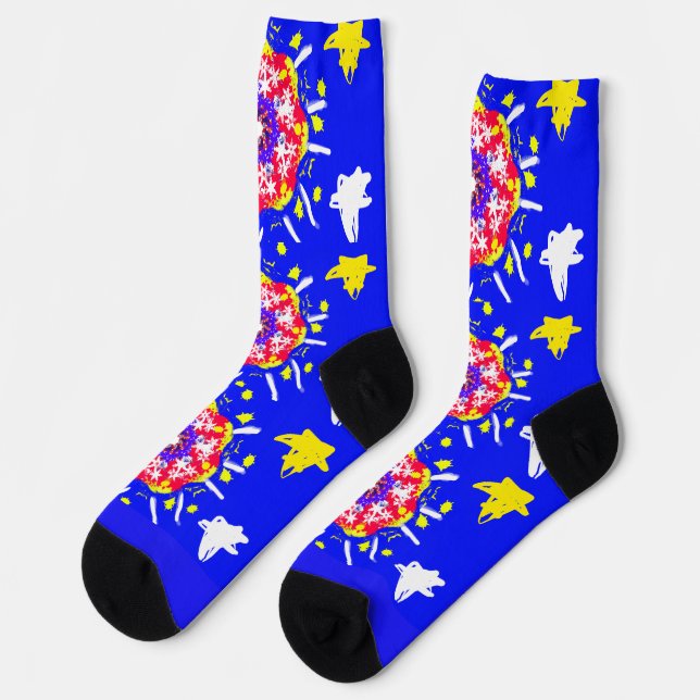 Firework 4th July style Socks (Left)