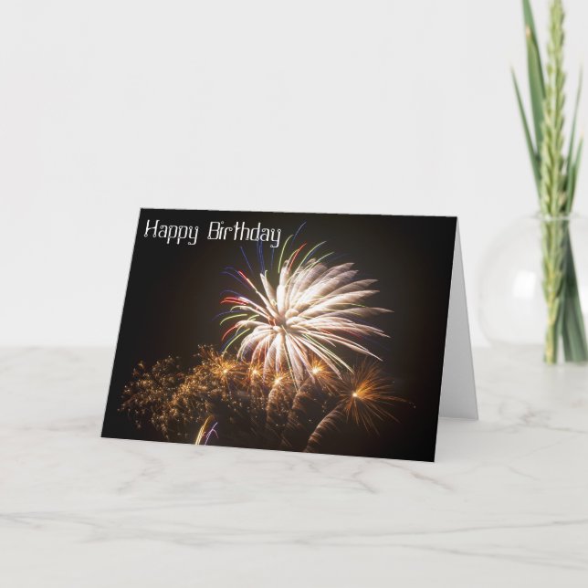 Firework Birthday Card (Front)