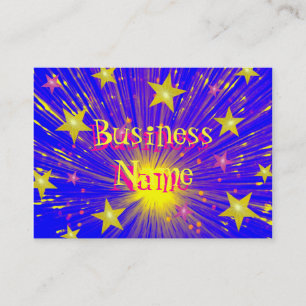Firework business card template chubby