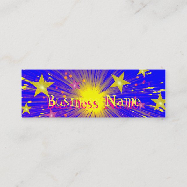 Firework business card template skinny (Front)
