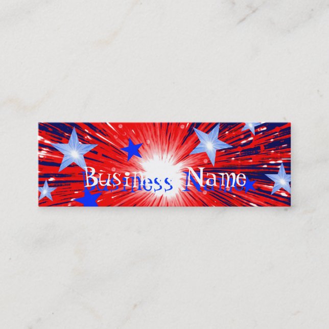 Firework business card template skinny (Front)
