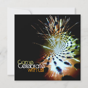 Firework Celebration Abstract Custom Invitation