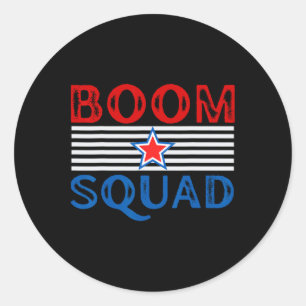 Firework Director Funny 4th Of July Boom Squad. 1 Classic Round Sticker