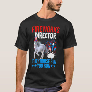 Firework Director Happy 4th Of July American Flag T-Shirt