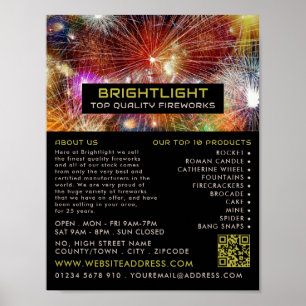 Firework Display, Fireworks Sales Advertising Poster