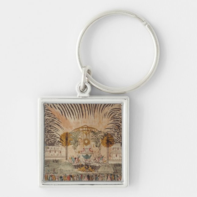 Firework Display in the Place Louis XV Key Ring (Front)