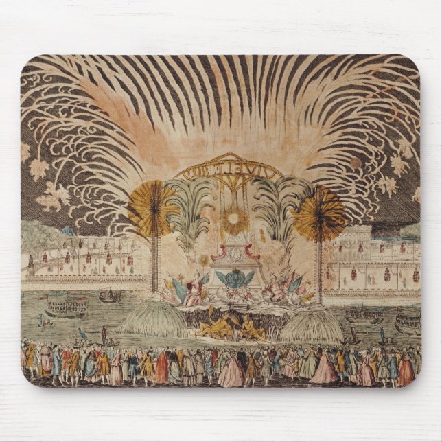 Firework Display in the Place Louis XV Mouse Pad (Front)