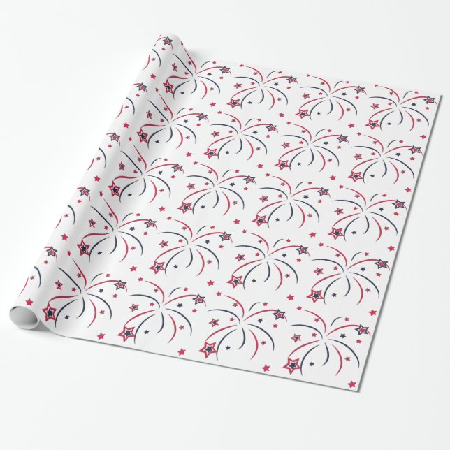 Firework Display Wrapping Paper (Unrolled)